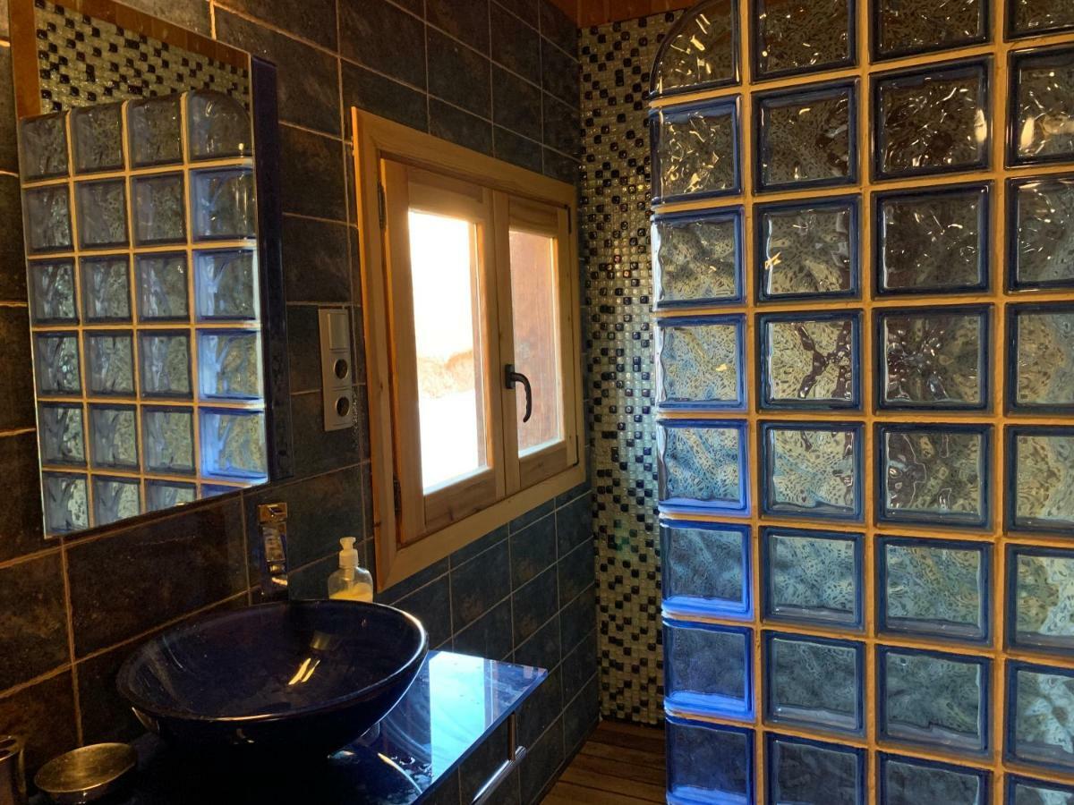 הוילה טריו Casa De Madera En Alto Tajo מראה חיצוני תמונה