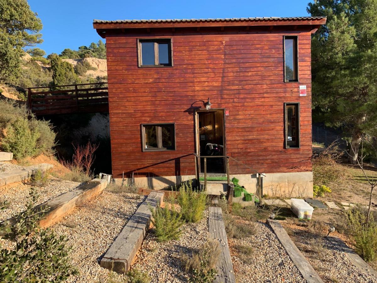 הוילה טריו Casa De Madera En Alto Tajo מראה חיצוני תמונה