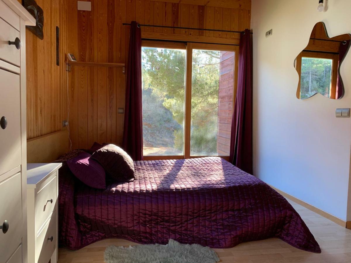 הוילה טריו Casa De Madera En Alto Tajo מראה חיצוני תמונה