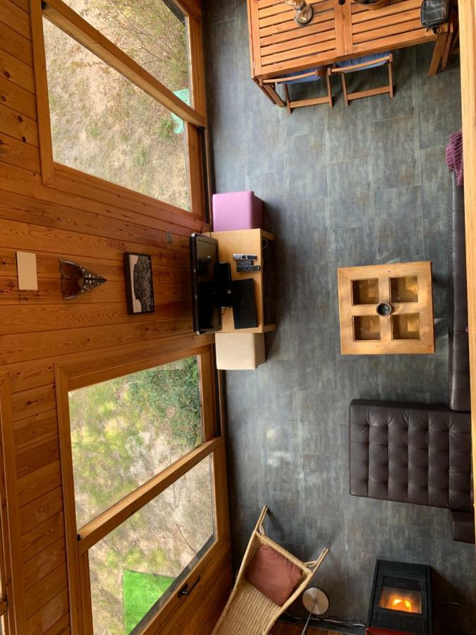 הוילה טריו Casa De Madera En Alto Tajo מראה חיצוני תמונה